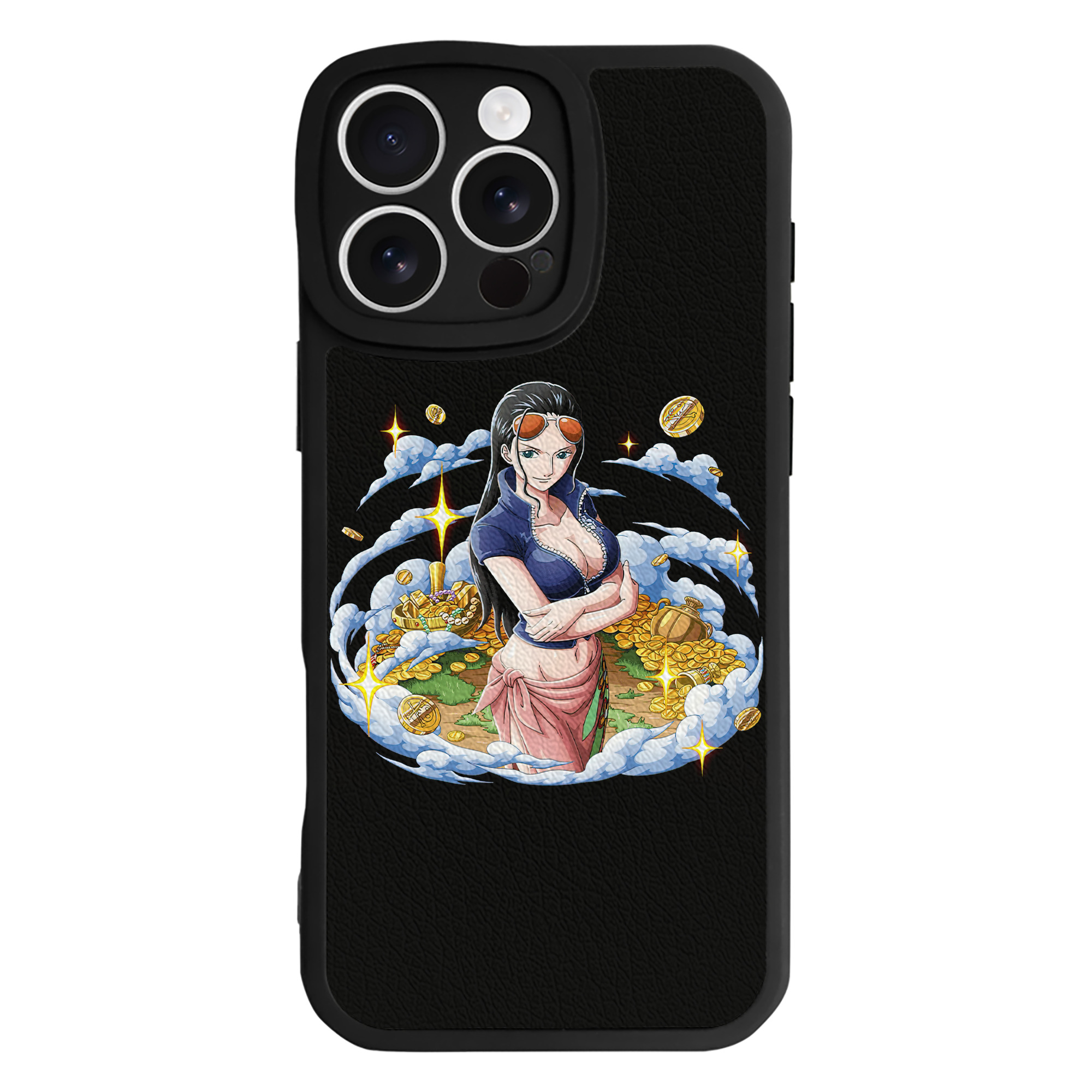 （画像用） ワンピース ニコ・ロビン ONE PIECE Nico Robin 【iPhone 16シリーズ対応】シリコンスマホケース（レザー調） 材質：シリコン